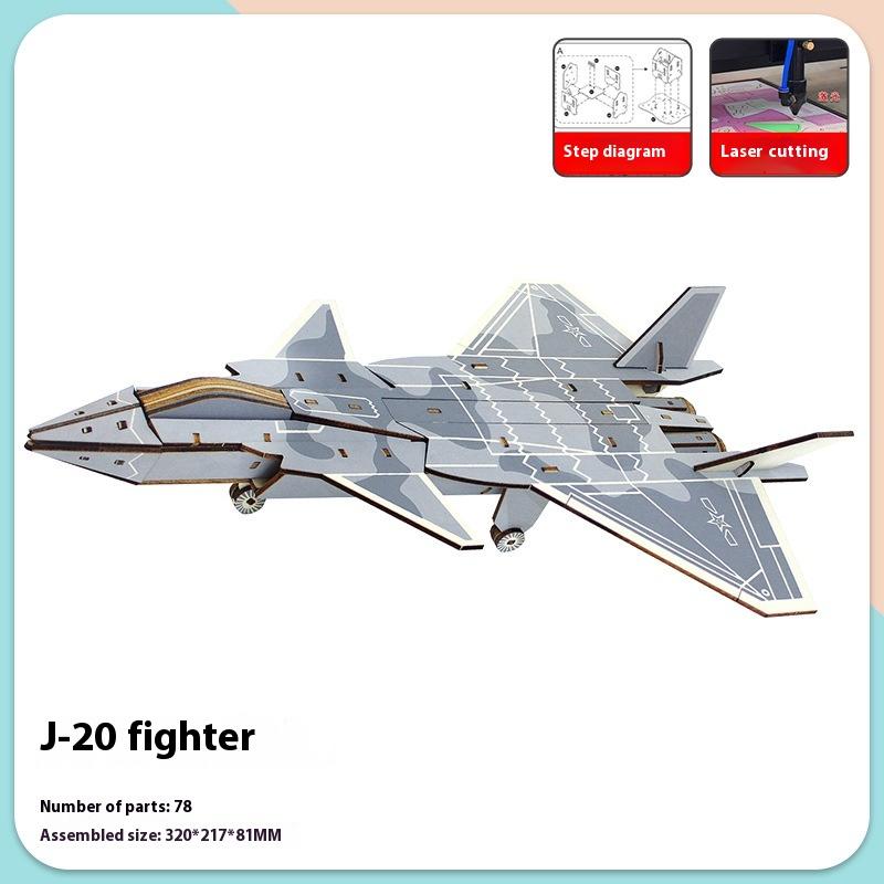 Мальчики деревянные 3D головоломки детские развивающие игрушки строительные блоки самодельные деревянные головоломки самолет игрушка