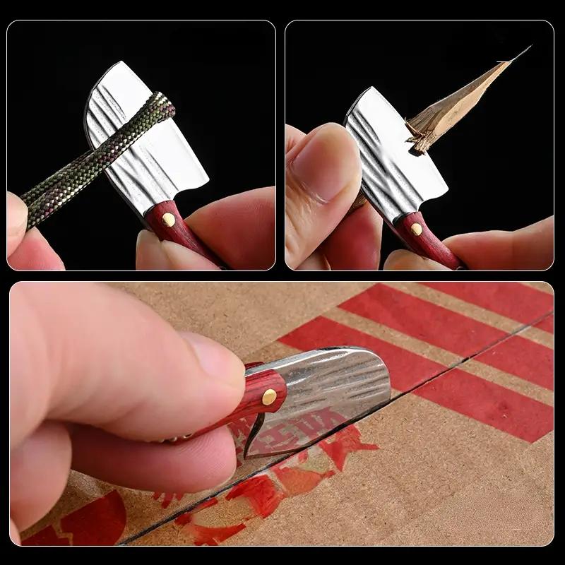 1 шт., портативный карманный нож из нержавеющей стали, брелок для ключей, мини-нож, кухонный нож для фруктов, резак