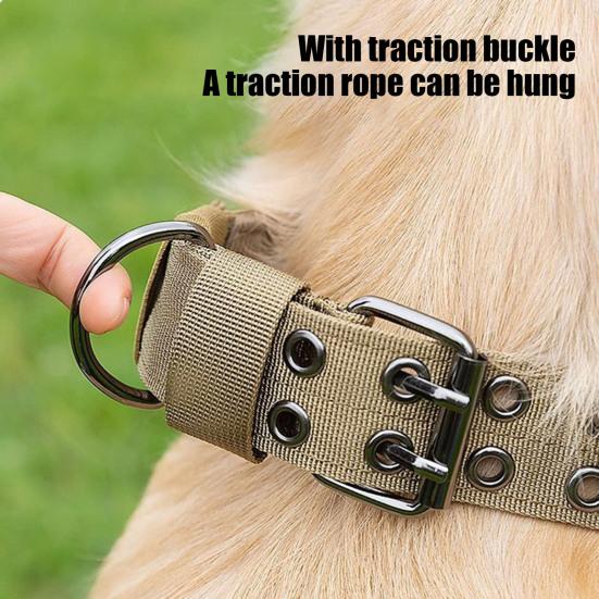 Регулируемый ошейник для собаки с D-кольцом, износостойкий тренировочный ошейник для питомца, ошейник для защиты шеи питомца, товары для питомцев