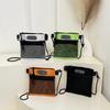 New Nylon Shoulder Small Square Bag Women's 2025 Grid Mobile Phone Bag Leisure Sports Simple Messenger Bag