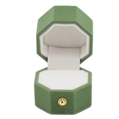 Коробка для кольца Octagon Изысканный романтический маленький фланелевый подарочный футляр для кольца для предложения руки и сердца помолвки свадьбы