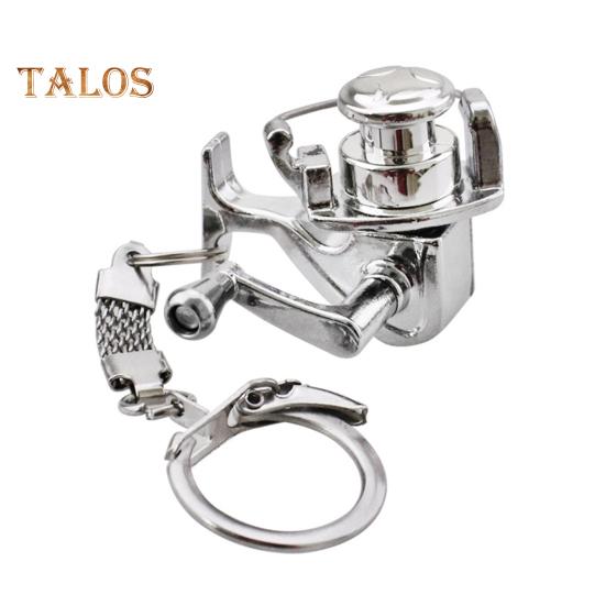 Катушка из сплава Talos, подвеска в виде барабана, брелок для ключей, мини-миниатюрные снасти для морской рыбалки