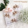 20pcs Metal Bicycle Shape Paper Clips Coffee Color Bookmark Office School Stationery Clip