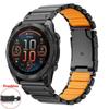 Титановый 26мм ремешок Quick Fit для часов Garmin Fenix 8 7X Pro Tactix 7 EPIX Pro 51мм Enduro 3 2X Instinct 3 2X 50мм Металлический ремешок