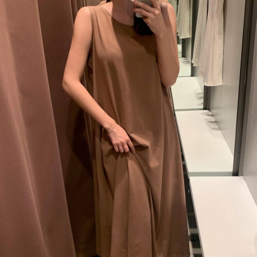 New ArrivAls Open Run Women A Line Big Size Chubby Fit Sleeveless Long Dress