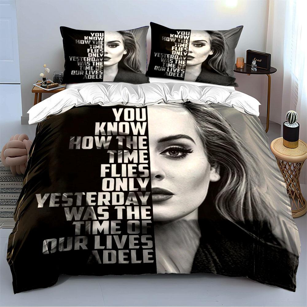 Black and White Portrait Bedding Bedding Duvet Cover Set Duvet Cover Pillowcases (1*Duvet Cover 2*Pillowcases, without duvet insert)