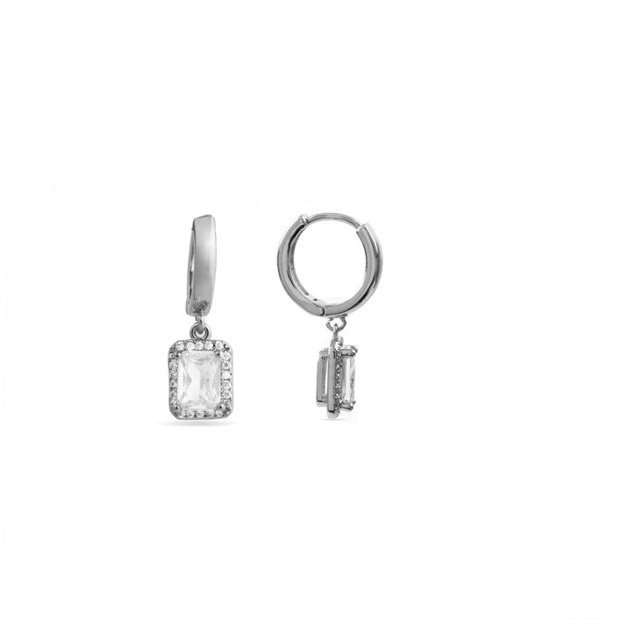 Boucles d'oreilles Luxenter Silya rhodiées