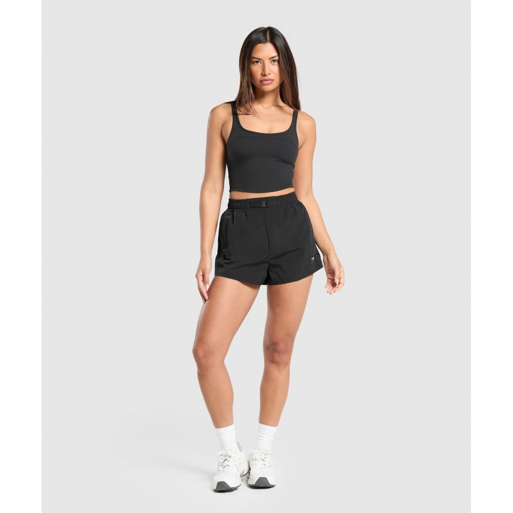 Gymshark Buckle Waisted Shorts Black B8a9u Bb2j