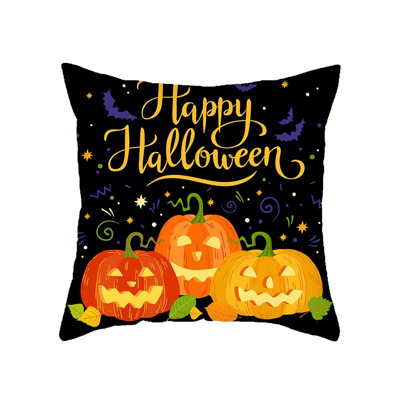 Подушка для украшения на Хэллоуин Тыква Замок Смешная наволочка Украшение для гостиной Диванная подушка Подушка для изголовья кровати Комбинация