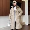 Padded Clothes Women's Medium and Long Korean Version Large Size Loose and Thickened Fashion Internet Celebrity Padded Clothes Long Padded Jacket