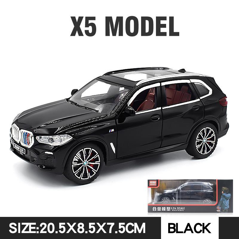 1:24 BMW X5 Литой Металлический Модель Внедорожника Серия Звук и Свет Детская Игрушка Подарок для Детей Подарок на День Рождения Модный Декоративный Элемент для Витрины