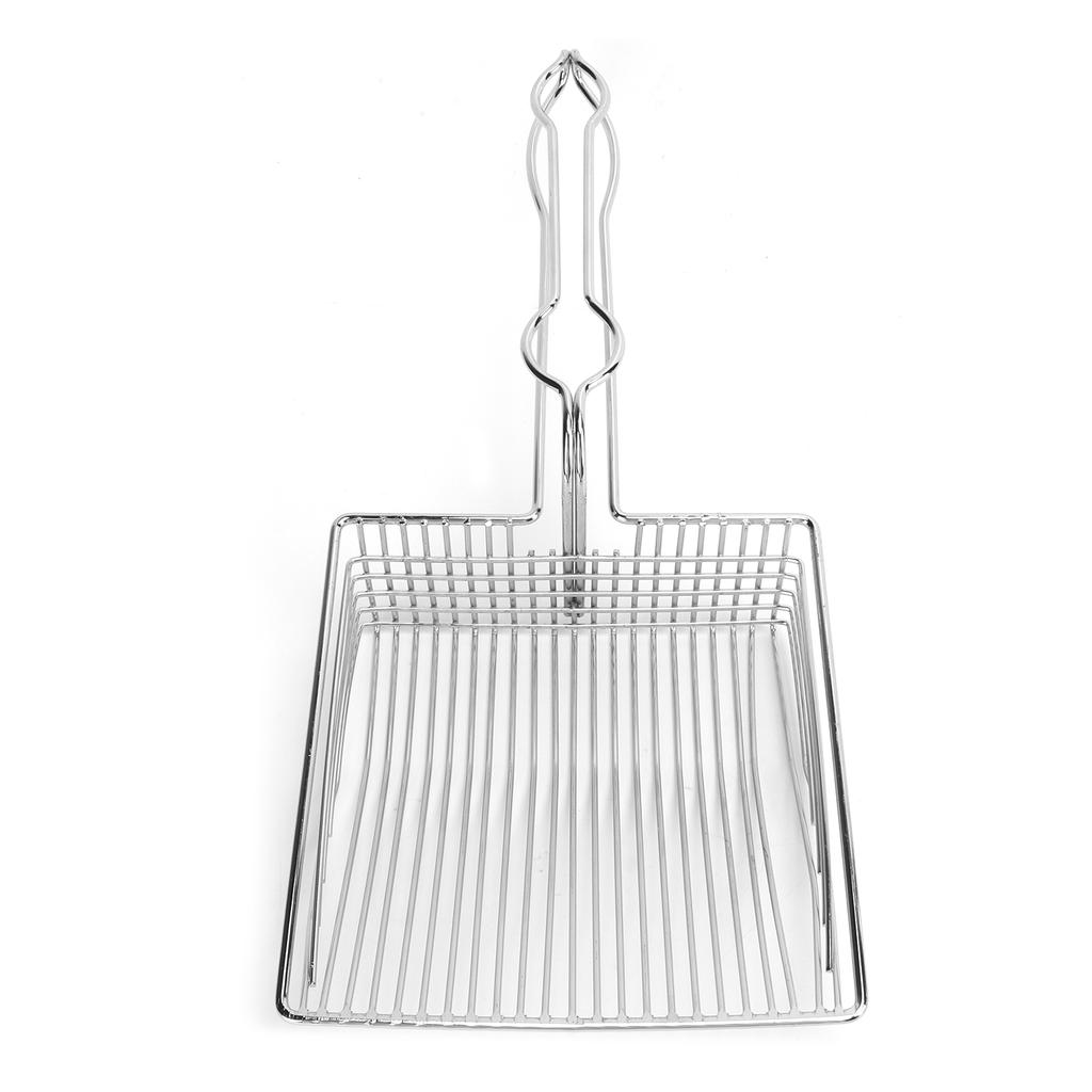 Совок для кошачьего туалета из нержавеющей стали, металлический совок для кошачьего туалета, для чистки лотков мелких домашних животных