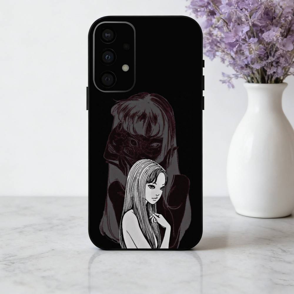 Чехол для телефона H-Horror T-Tomie-E для Samsung Galaxy A73, A72, A71, A70, A53, A52, A51, Мягкий силиконовый черный чехол