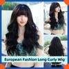 2025 European Fashion Long Curly Wig For Women Black
