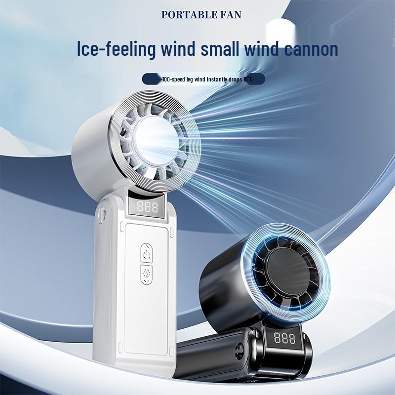 High-Speed Foldable Handheld Fan with 100 Adjustable Gears and Turbo Cooling