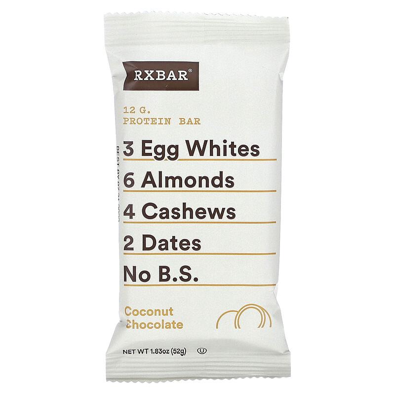 Protein Bar, Coconut Chocolate, 12 Bars, 1.83 oz (52 g) Each