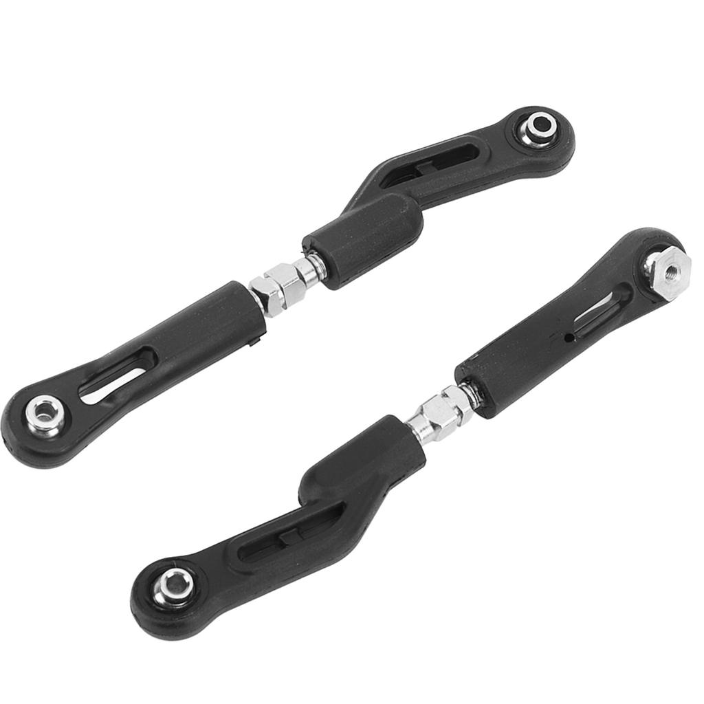 2Pcs RC Rear Upper Tie Rod Wear Resistant Lightweight RC Steering Pull Rod for ZD Racing 1/8 Car Black