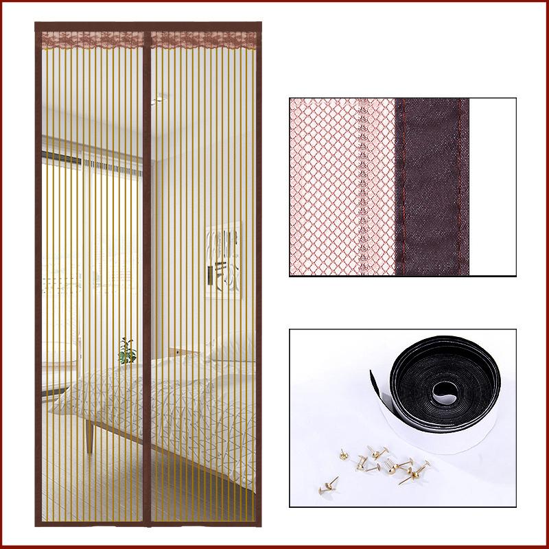Магнитная москитная сетка без инструментов, летняя анти-жук, дверные шторы, сетка, автоматическое закрывание дверного экрана, волшебная сетка, кухонный экран