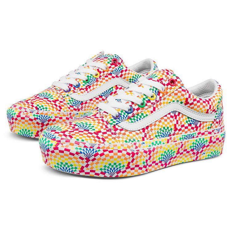 Vans Мужские кроссовки Old Skool Platform Pride, разноцветные, истинно-белые, VN0A3B3U3WJ