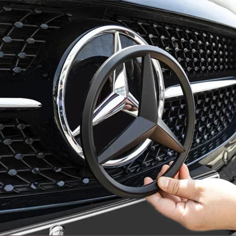BTZ1 Горячий 2025 W124 GLA 1 шт. АБС Пластик Автомобильная Передняя Решетка Значок Наклейка Чехол Эмблема для Mercedes Benz W204 W205 W210 W211 W212 W213 C E Класс G
