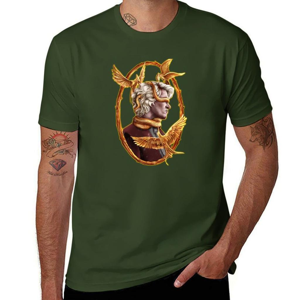 Coriolanus Snow I can fix him hunger games Tshirt vintage clothes summer tops black t shirts for men