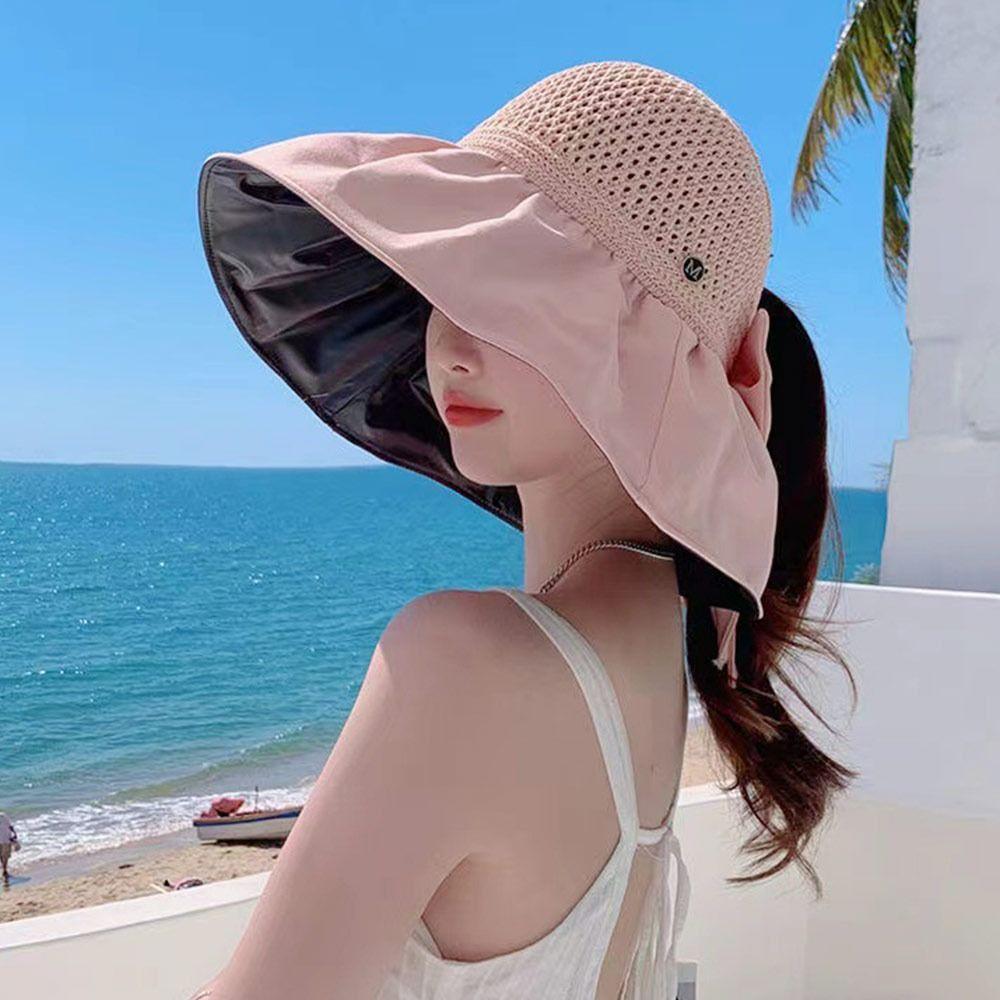 UV Protection Bucket Hat Foldable Sunshade Hat Women Sun Cap
