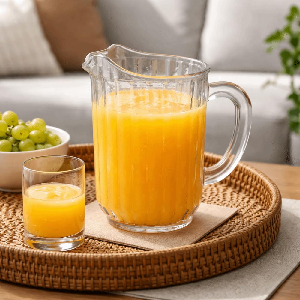 PC Juice Jug Transparent Cold Water Kettle Household Striped Drink Pitcher Dinning Table