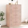 VidaXL Buffet Pink 67x39x107 Cm Steel, Cabinet, Side Cabinet, Storage Cabinet, Cabinets, Cupboard, High Buffet, 841656