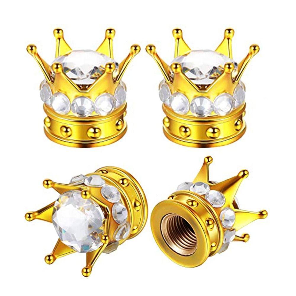 4 шт. корона с бриллиантами автомобильные колпачки для клапанов шин чехлы для автомобильных мотоциклов велосипедов воздушные чехлы авто герметичные стержни