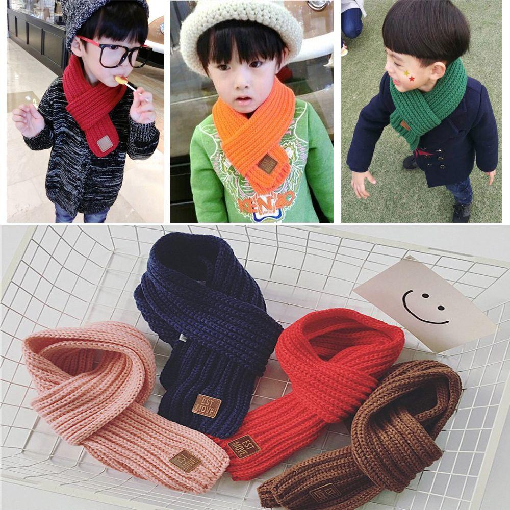 Fashion Accessories Winter Warm Neck Warmer Kids Scarf Knitting Shawl Knitted Wool