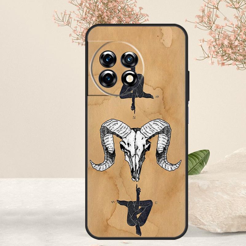 Чехол-череп барана скелет ужасы для OnePlus 15 13 12 11 13T 13R 15R 10R 10T 8T 9 10 Pro Nord 5 CE 4 3 Lite N20 N30
