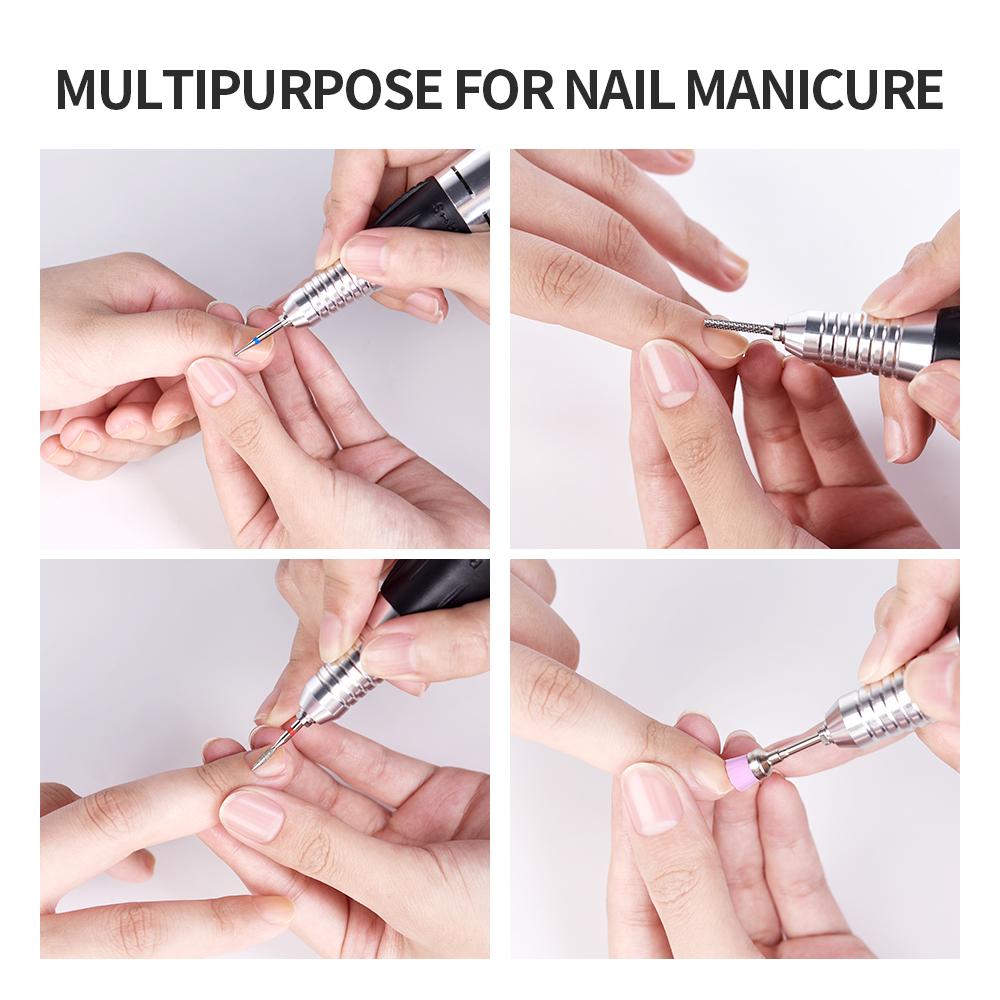 kads 10 шт., алмазные фрезы для дизайна ногтей, маникюрные сверла для ногтей, инструменты для удаления геля, инструменты для очистки кутикулы