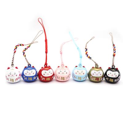 Система исцеления Lucky Cat Water Tone Bell Мобильный телефон Подвеска Ключ Подвеска