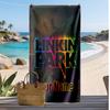 Linkin Park Custom Beach Towel, Print Your Name Text Lightweight Absorbent Towel for Swimming Travel