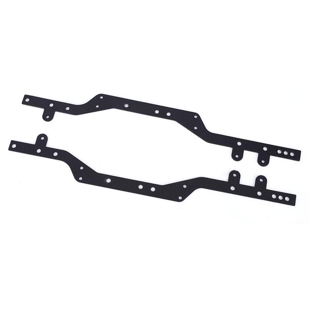 2Pcs RC Car Metal Chassis Beam Replacement Accessory for WPL C34 C34K C34KM 1Celsius16 Black