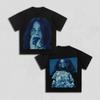 Постер Billie Eilish Графический Принт Футболка Мужская Женская Хлопок Уличная Мода Хип-Хоп Y2k Круглый Вырез Модные Оверсайз Топы Летние Новые Футболки