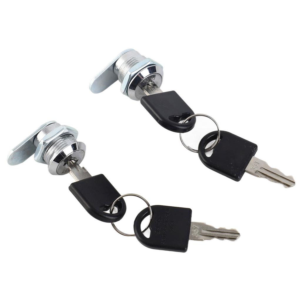 2pcs Cylinder Cam Locks Anti?Corrosion Secure Hardware with 4 Keys for Tool Box Drawer