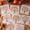 6 шт./набор DIY Decor Tree Series Scrapbook трафареты ретро эстетика журнальный рисунок шаблон картины школьные принадлежности для школьников