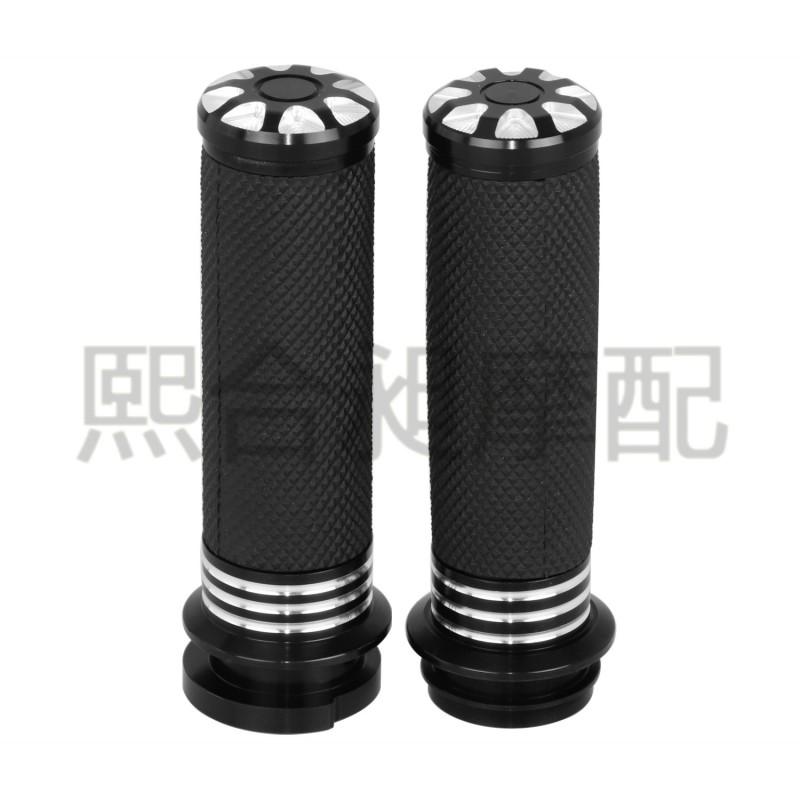 CNC Aluminum Electronic Throttle Grip Cover Harley-Davidson Touring Softail 25mm Handlebar