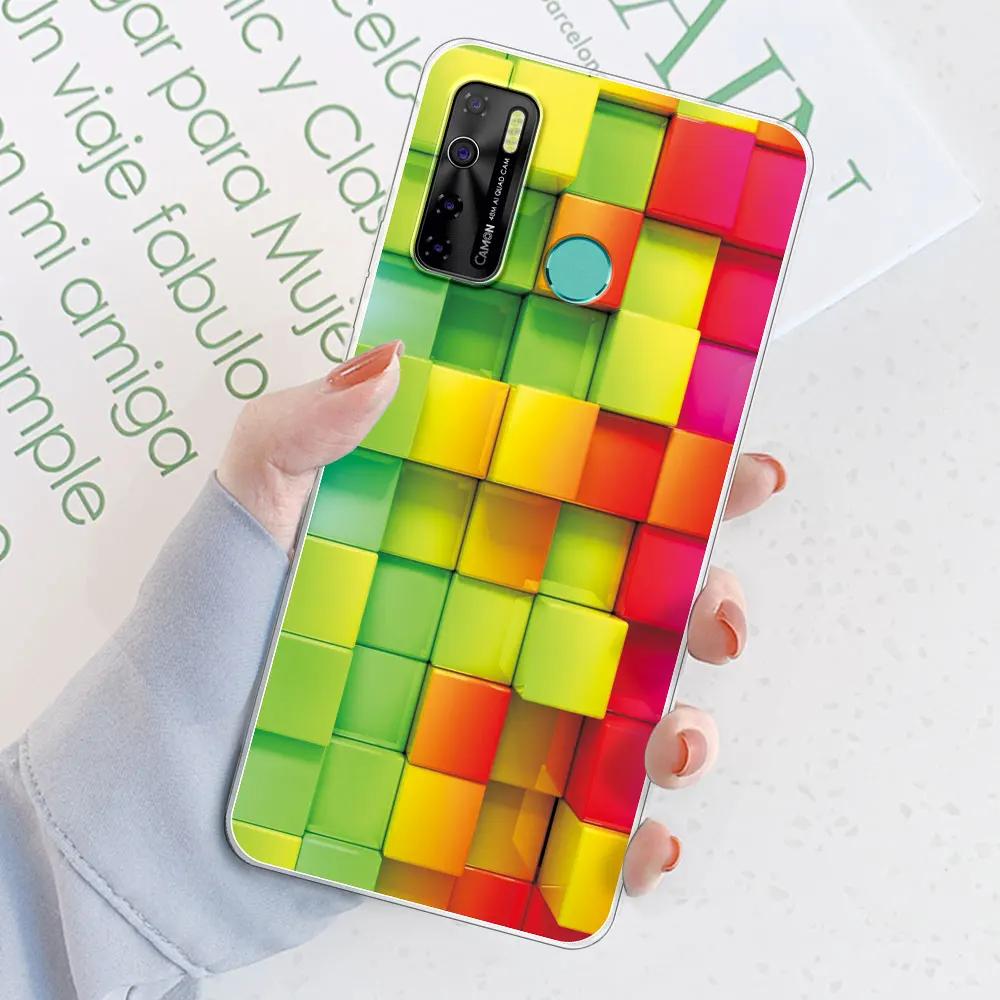 Чехол-бампер для Tecno Spark 5 Pro / Tecno Camon 15 Air / Camon15, прозрачный, из мягкого силикона TPU, или чехол для Tecno Spark 5