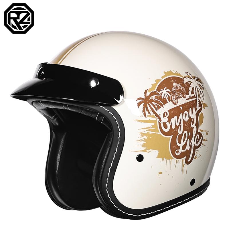 Винтажный мотоциклетный шлем шляпа 3/4 открытый полушлем шлем мото Four Seasons