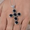 Black Onyx Round Gemstone Cross Pendant Necklace, Designer Necklace, Gift For Her, Silver Charm Jewelry, Birthday Gift, 925 Sterling Silver