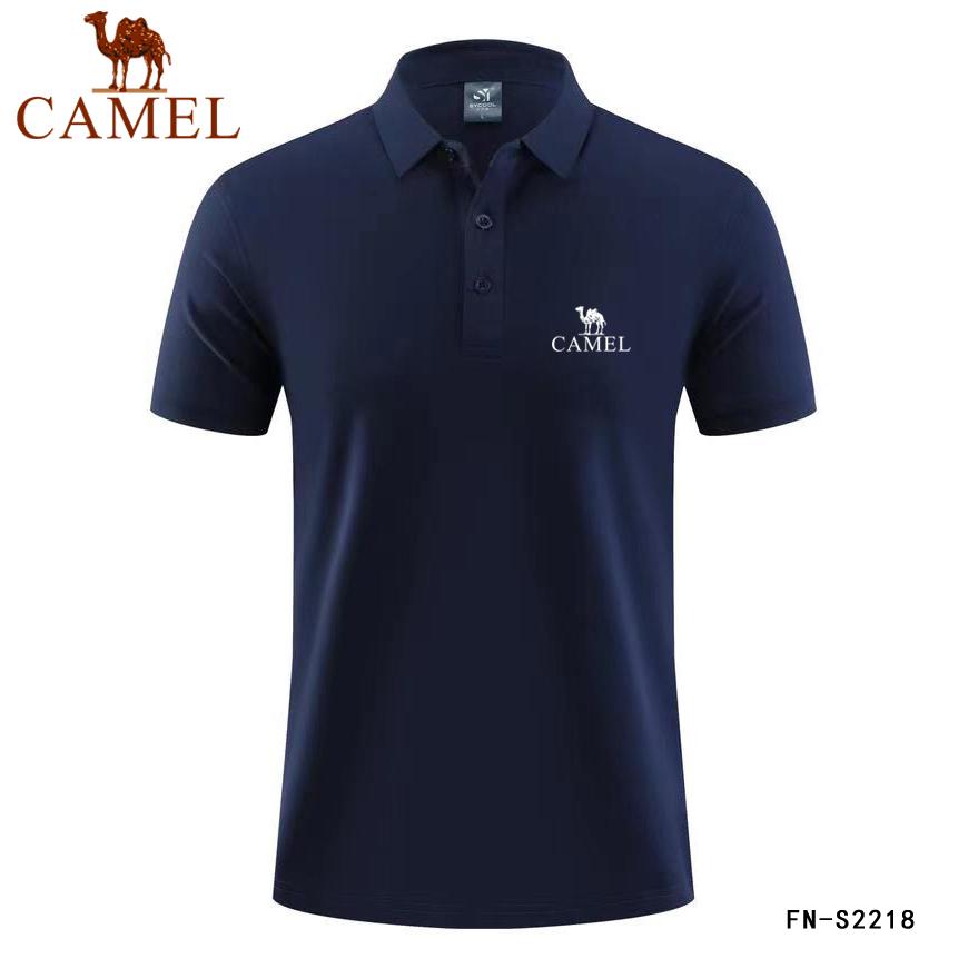 Camel Новая летняя рубашка-поло, высококачественная хлопковая мужская дышащая рубашка-поло с короткими рукавами, деловая повседневная рубашка-поло с вышивкой для мужчин