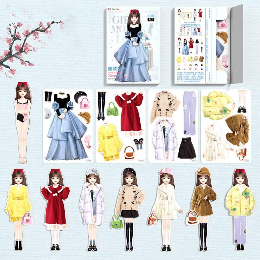 Игры на одевание принцессы одеваются наклейки бумага DIY наклейка украшение игрушка ребенок