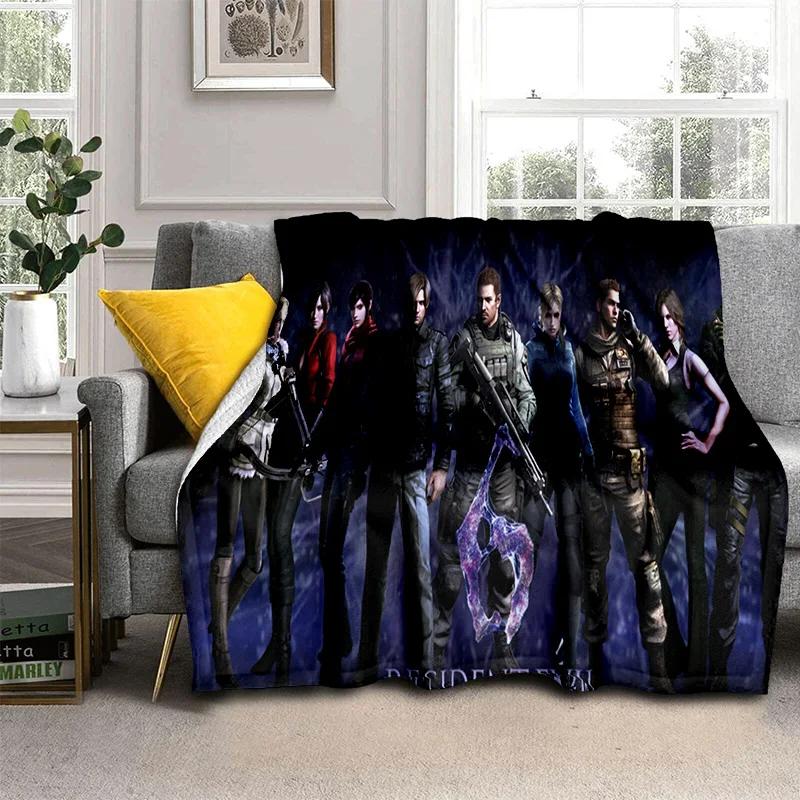 3D R-Resident Evil Gamer Games Одеяло, мягкое одеяло для дома, спальни, кровати, дивана, пикника, путешествия, офиса, отдыха, одеяло, детское одеяло
