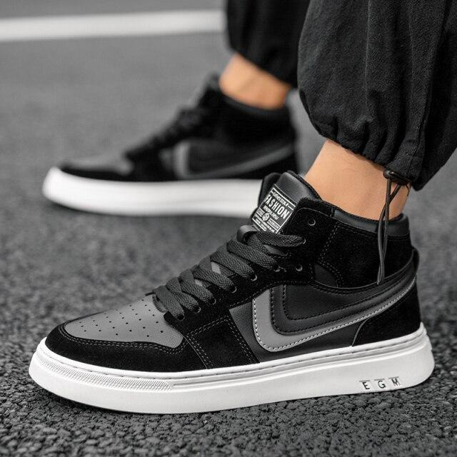 Crlaydk Spring New High Top Sneakers Walking Sports Tennis Breathable Shoes Lace -Up Comfortable Footwear Ankle Basket Homme