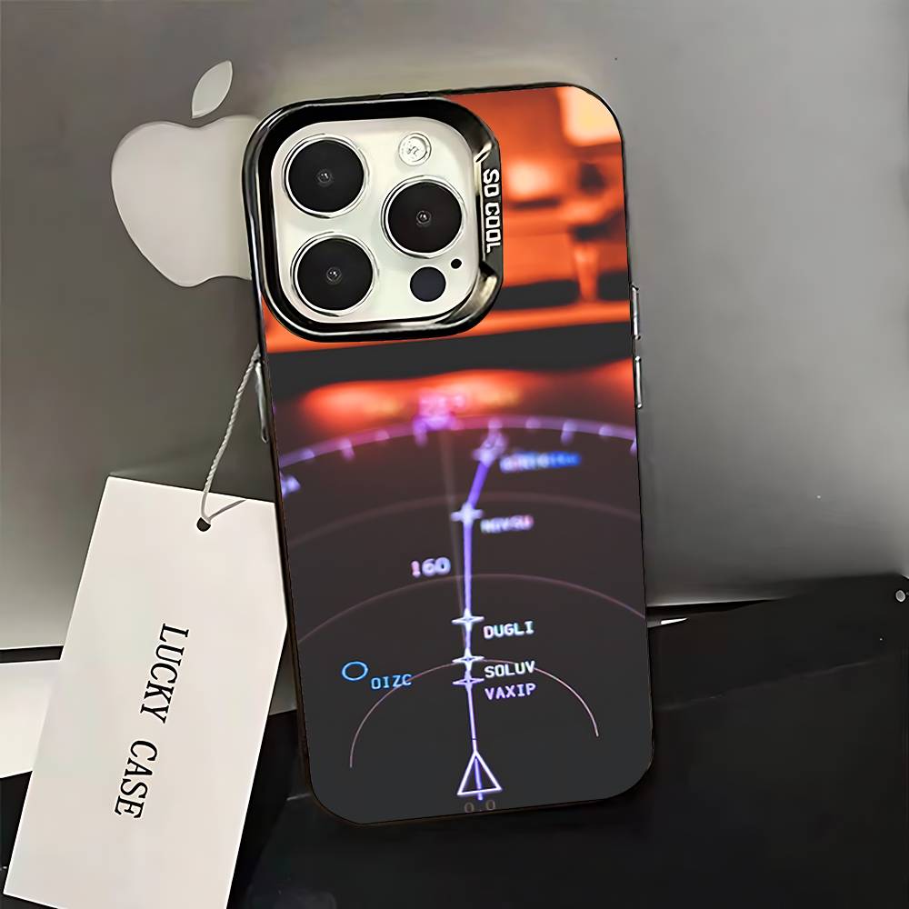 Aeroplane Pilot Cockpit Phone Case For iPhone 16,15,14,13,12,11,Pro,XS,Max,Plus,Mini,SE Black Candy Matte Shockproof Cover