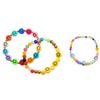 500Pcs Round Shape Acrylic Beads Spaced Smile Beads For Jewelry Making Craft Accessories