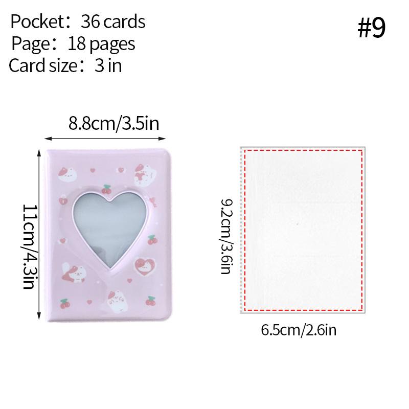 Mini Photo Album Kpop Korea Idol Star Chasing Binder Photocard Holder 3 Inch Love Heart Hollow Picture Storage Album Case