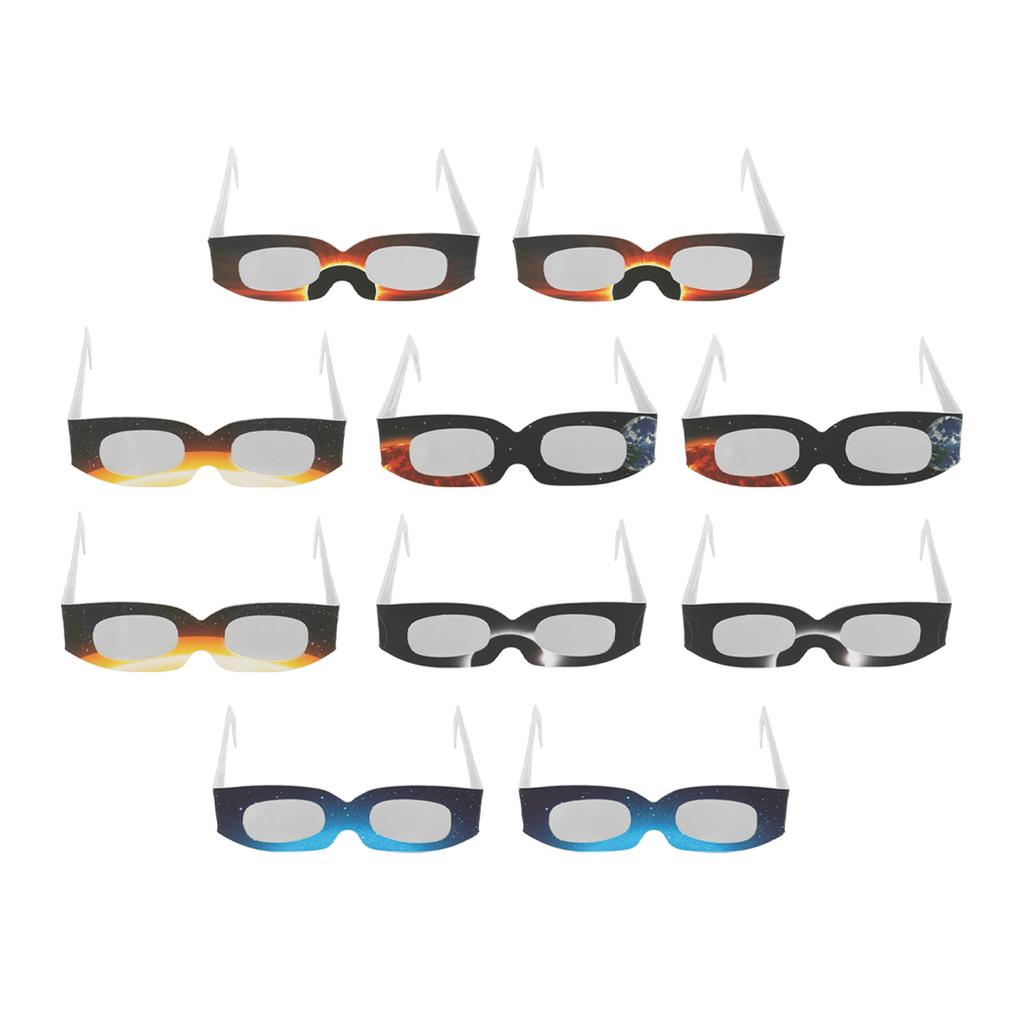 10Pcs Solar Eclipse Glasses Safe Shades Direct Sun Viewing Eye Protection Sunglasses